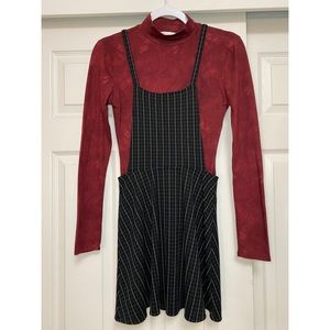 Skater Dress / Maroon Body Suit